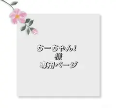 ちーちゃん！様専用ページ