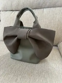 美品☆フリルビックトートバック⭐︎スエット生地 通勤通学マザーズ大 