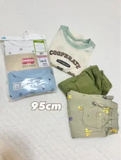 半袖シャツ3枚組/Tシャツ/七分丈ズボン2枚　95cm 男の子　保育園着　春夏
