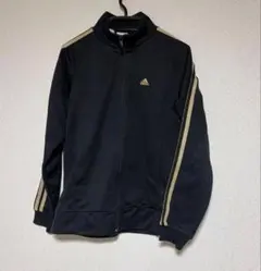 adidas アディダス ジャージ トラックジャケット 黒 金ラインのサムネイル