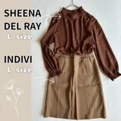 シーナデルレイ×INDIVI 大人レトロ上品コーデセット L