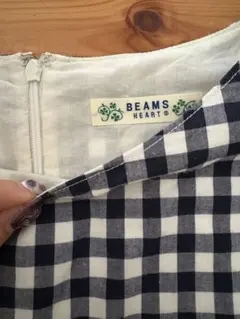 BEAMS HEART ギンガムチェック 五分袖チュニック