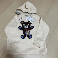 【タグ付き未使用】ミキハウス フード付きトレーナー 110