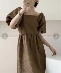 《最終値下げ》新品ABITOKYO ふくれジャガードパフスリーブワンピースのサムネイル