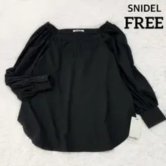【新品タグ付き】 スナイデル リネン スクエアネック シャツ ブラウス ブラックのサムネイル