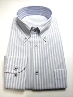 ノーアイロンシャツ L41-82 新品 ボタンダウン ストレッチ ニットシャツ