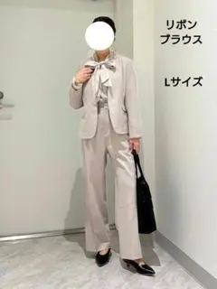 MATINEE LINE/リボン付きペプラムブラウス/GLOBAL WORK