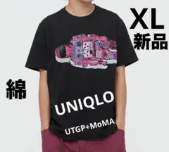 新品✨ユニクロ UTGP+MoMA Tシャツ メンズXL 黒×ピンクロボット