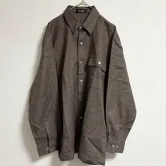 【ウェルドン】ウールシャツ 長袖 グレンチェック 日本製 M ネルシャツ 上品