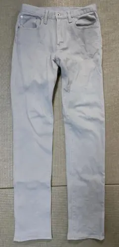 GUストレッチスリムカラージーンズ28インチグレージーユー