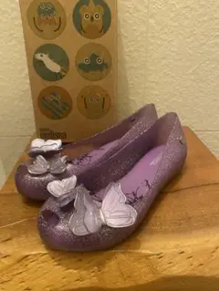 Mini Melissa キッズサンダル 蝶モチーフ パープル　EU31