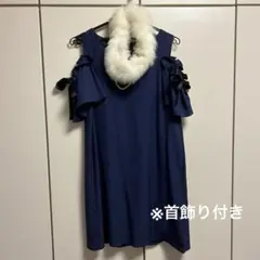 ワンピース ネイビー グレイル GRL 結婚式 成人式 パーティー ドレス