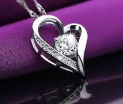 ネ*ス様 ハート型シルバーネックレス ペンダント・プレゼント