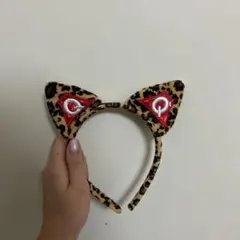富士急ハイランド　ヒョウ柄耳付きカチューシャ