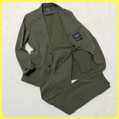 美品✨️ナノユニバース ダメリーノ ストレッチスーツ セットアップ XL カーキ NANO universe（ナノユニバース）の「ダメリーノ インサレーション