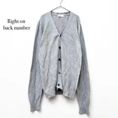 ライトオン バックナンバー Ｖネックカーディガン 【L】 グレー カシミヤ混