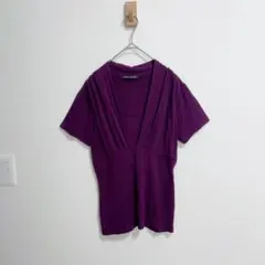 ローラアシュレイ　LAURA ASHLEY 半袖　カットソー　紫