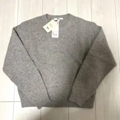 UNIQLO プレミアムラムクルーネックセーター　グレー　Mサイズ