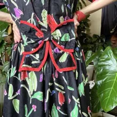 Rouje paris gabin dress 38 ラップワンピース 花柄 赤 - メルカリ