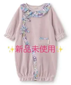 週末セール【新品未使用】花柄襟フリル2WAYオール
