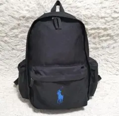 極美品 ポロラルフローレン リュック バックパック ブラック ビッグポニー刺繍