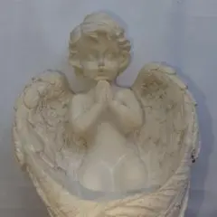 天使の祈り羽根小物入れ新品未使用美品幅11✕12ｃｍくらい硬化プラスチック製