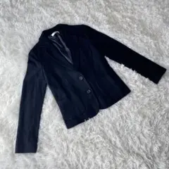 ◇ SPB ウール混 テーラードジャケット (S) 黒 ブレザー 羽織り 卒業式