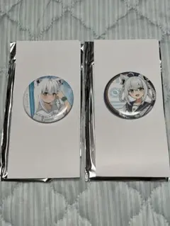 ホロライブ ローソン 白上フブキ 缶バッジ 2種セット