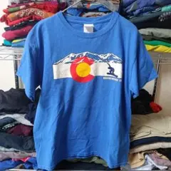 90sGILDAN ヴィンテージLマウンテンスノボtシャツUSA直輸入メンズ古着