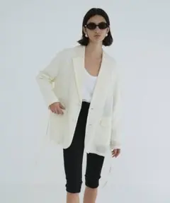 美品 clane 2WAY SHEER JACKET ホワイト 1