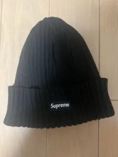 Supreme 黒 ニット帽・ビーニー