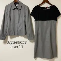 【美品】アリスバーリー　ワンピーススーツ　11 セレモニー　通年　ピンドット