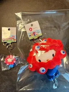 2点セット ミャクミャク なりきり キティ カラビナ キーホルダー