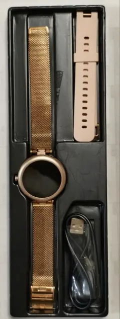 スマートウォッチ 本体 ローズゴールド メッシュベルト