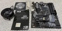 ASUS B450-PLUS マザーボード + Ryzen 5 2600 CPU