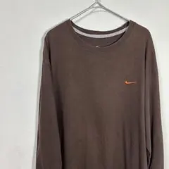 【NIKE】 ロンt ナイキ 00s y2k 長袖 XL ブラウン 90s