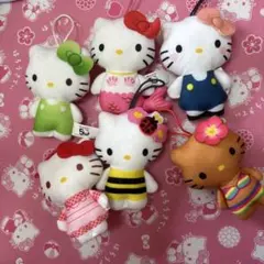 ハローキティ 50周年 ぬいぐるみストラップ 4種セット - メルカリ
