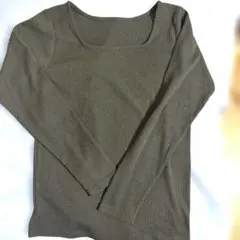 Alettavitaブラックリブ編み 長袖セーターM良好大人気商品