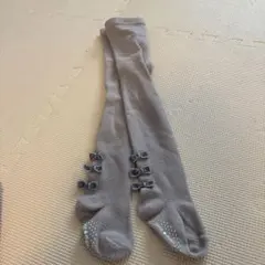 Petit main リボン付きベビータイツ 90サイズ グレー