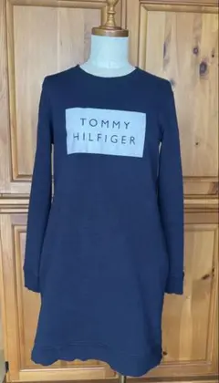 TOMMY HILFIGER ネイビースウェットドレス