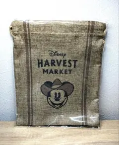 【新品】Disney HARVEST MARKET 麻袋風巾着袋