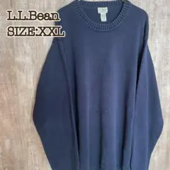 エルエルビーン L.L.Bean 90s コットンニット ネイビー XXL