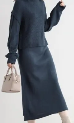 【SHOO・LA・RUE】レイヤード風 ニットワンピース