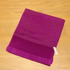 七五三七歳帯揚げ 正絹金通し帯揚げ 紫色