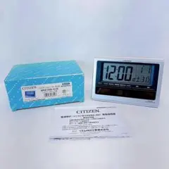 【美品】シチズン パルデジット ソーラー 電波目覚まし時計 箱・取説・電池付き
