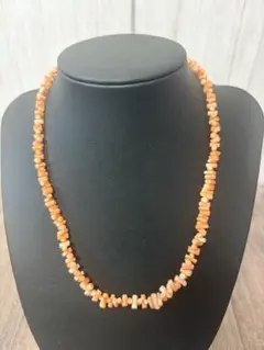 美品】本珊瑚 桃色珊瑚 ネックレス さざれ グラデーション 銀クラスプ