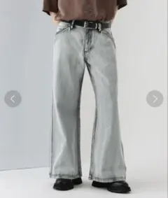 HARE デニムパンツ　ライトグレー Sのサムネイル
