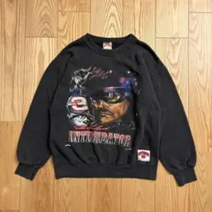 90s USA製 NUTMEG 黒 M スウェット フェード 短丈 古着 MIX