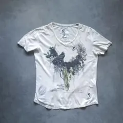 RELIGION cow skull crow rose tee y2kのサムネイル