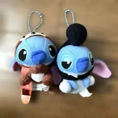スティッチ　キーホルダー　ぬいぐるみ　リーゼント　猿　サル　ストラップ